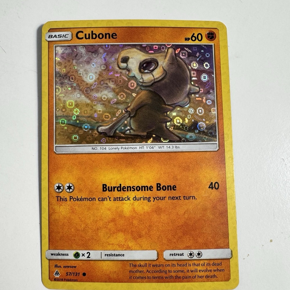 Cubone [Reverse Holo] #57 Pokemon Forbidden Light RARE‎ - Picture 2 of 6